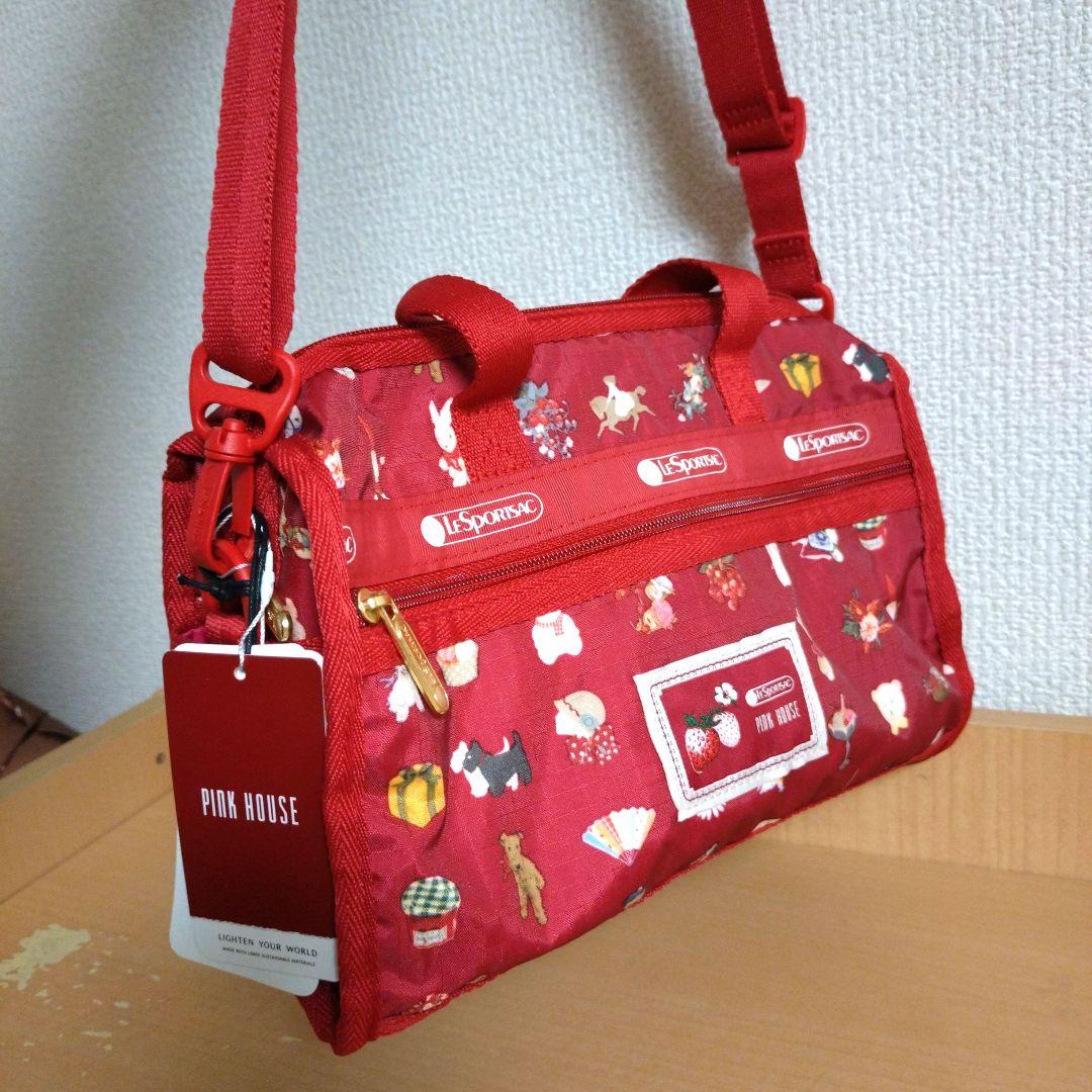 LeSportsac×ピンクハウス ショルダーバッグ 赤 新品タグ付 2way