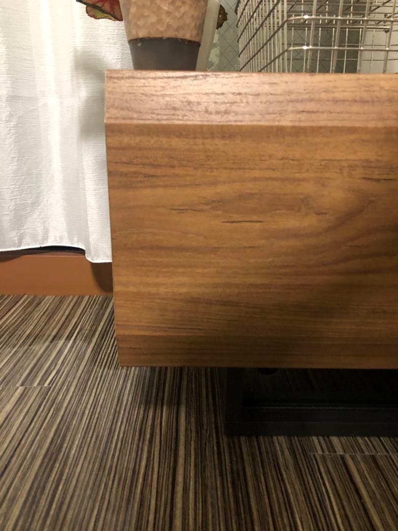 木目調テレビ台 収納付き