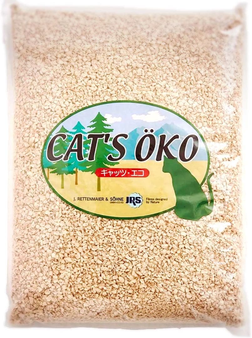 ★ 木製の猫砂 キャッツエコ/CAT'S ÖKO 5Lx 8袋 ★