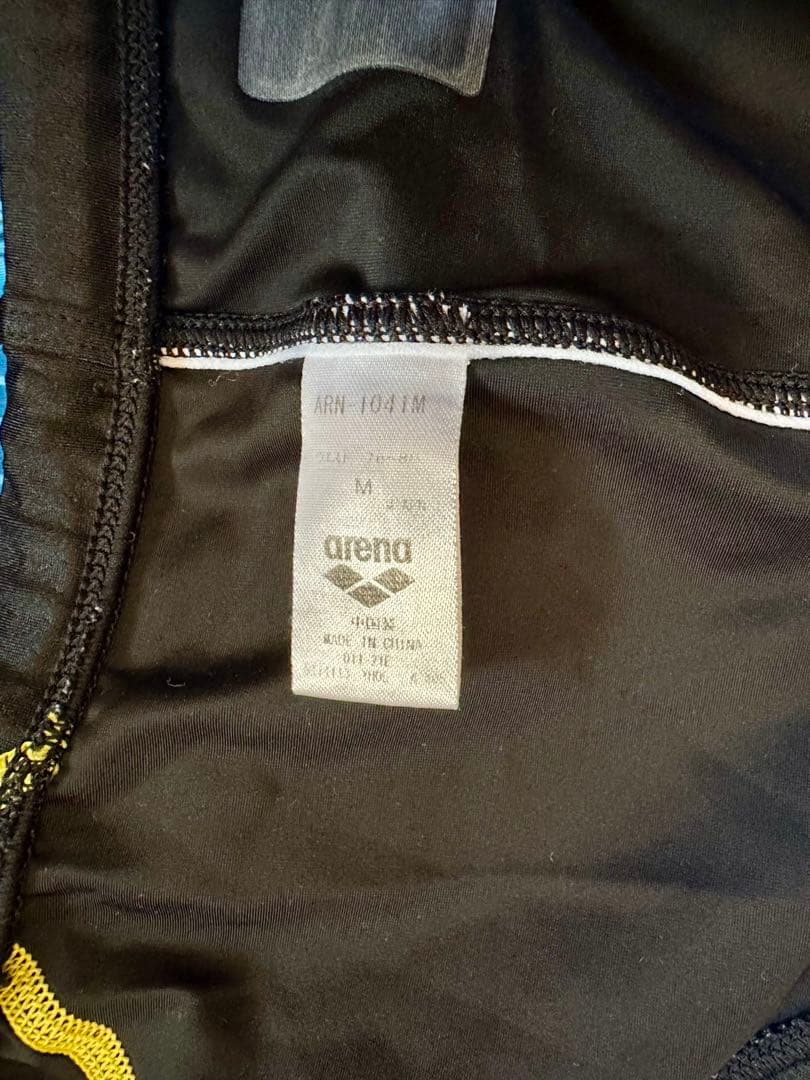 ジ*1様 arena メンズ 競パン Mサイズ　【ブラック×イエロー×ブルー】