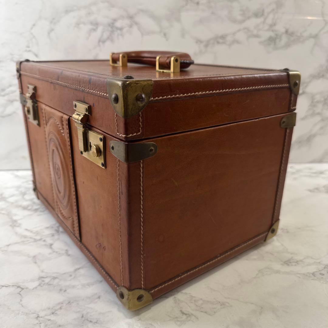 ヴィンテージ POLLINI ポリーニ 本革 レザー メイクボックス トランク