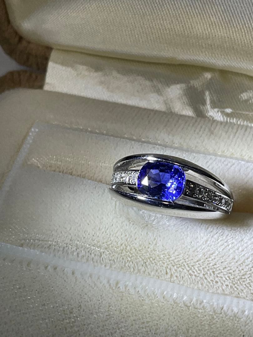 k18WG サファイアダイヤモンドリング とろ様用