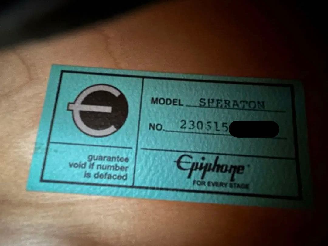 Epiphone sheraton セミアコ