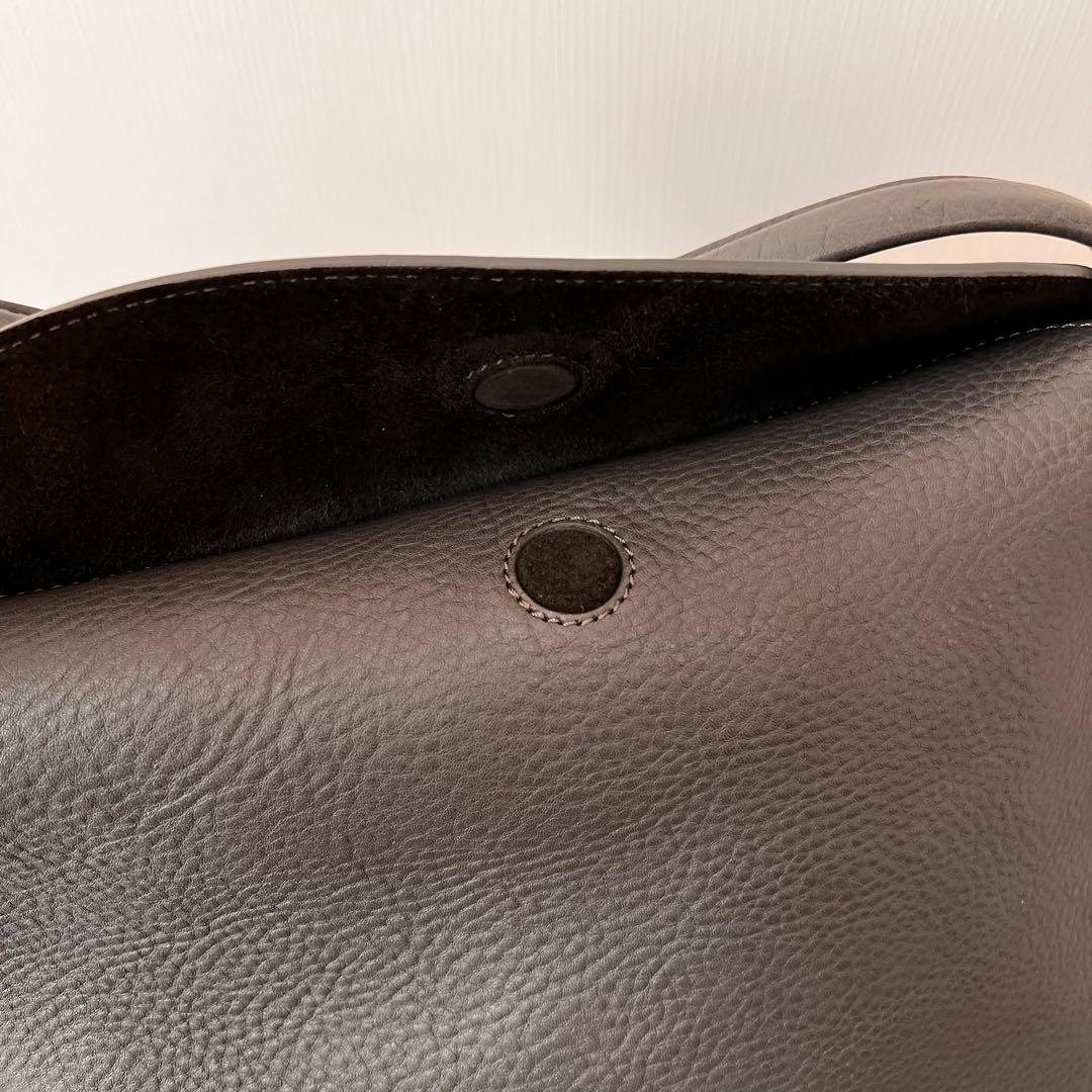 【即日発送】HIROFU ハンドバッグ ワンハンドル グレー 灰色 本革