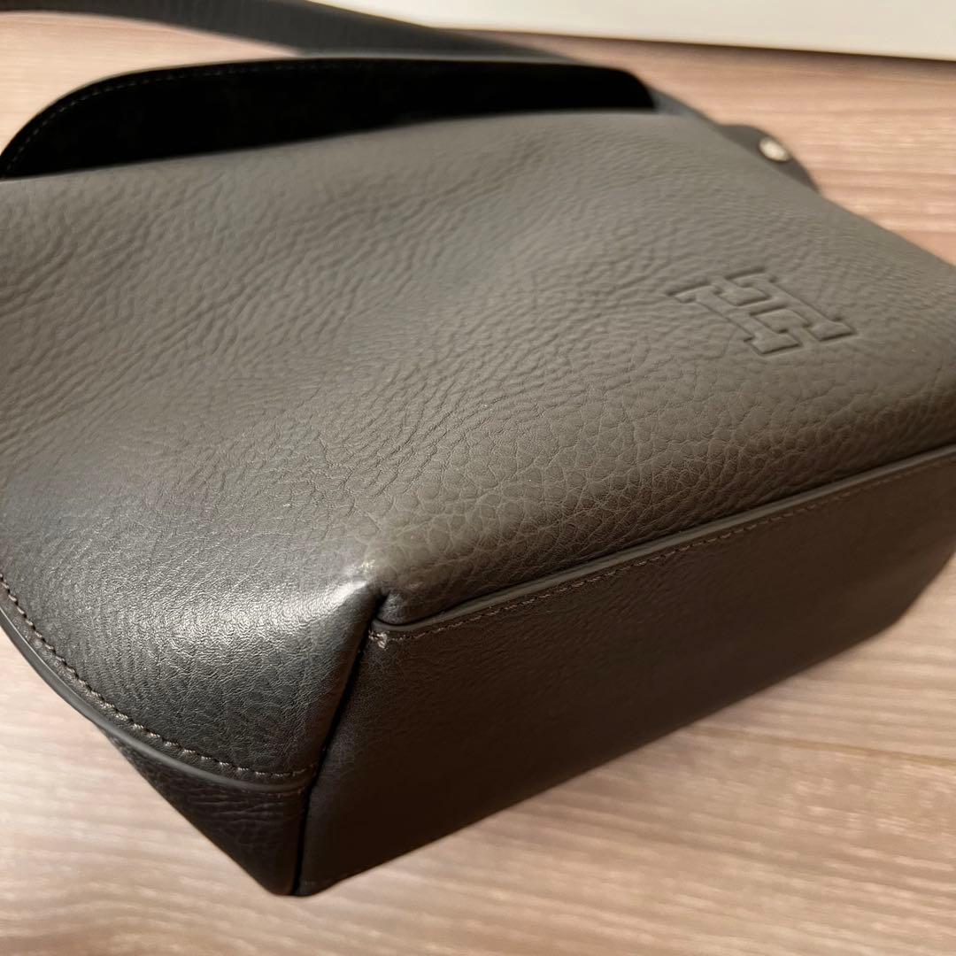 【即日発送】HIROFU ハンドバッグ ワンハンドル グレー 灰色 本革