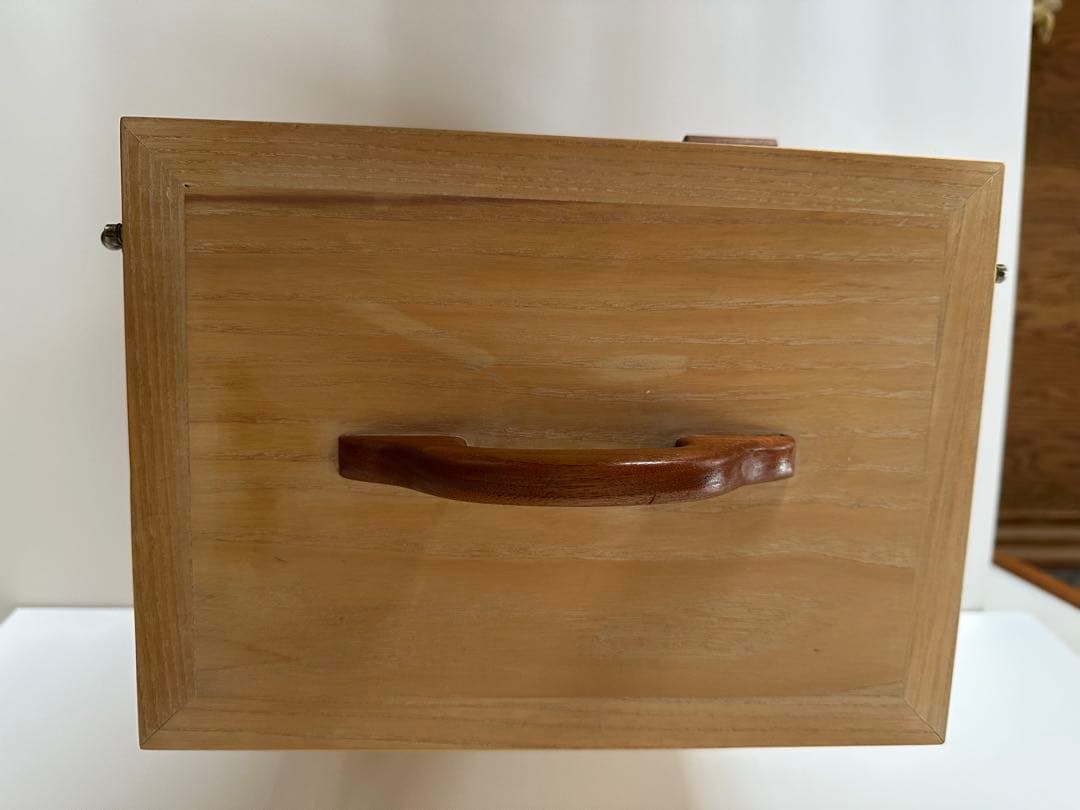 オーダー　コスメボックス　タモ×ウォールナッツ