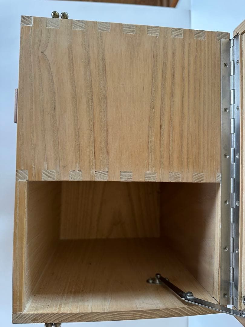 オーダー　コスメボックス　タモ×ウォールナッツ