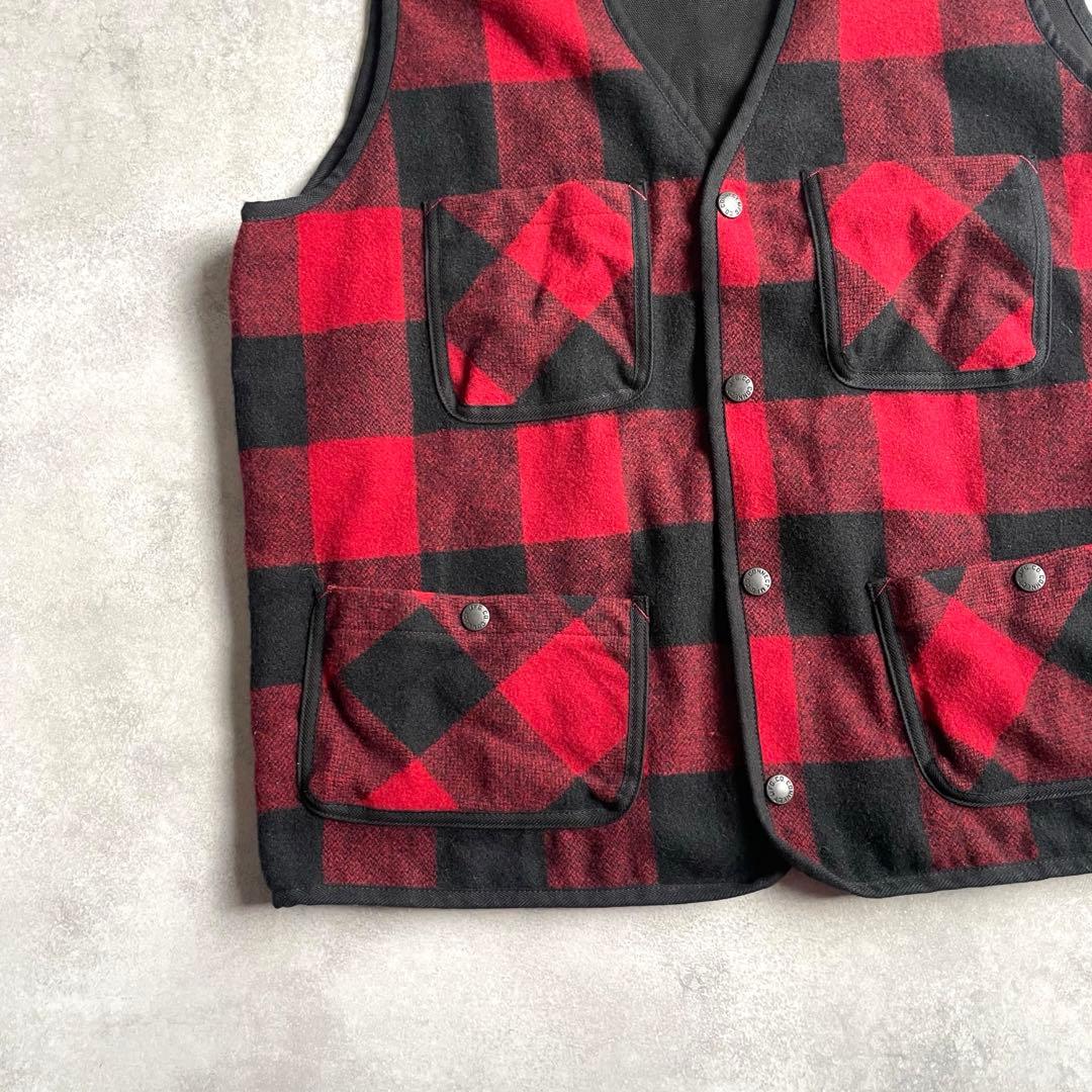 フェローズ バッファローチェック ハンディングベスト ウール XL 日本製