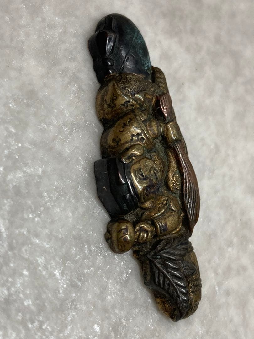 時代物 当時物 目貫 刀装具 在銘あり 立武？ 七福神 大黒天 恵比寿天 弁財天