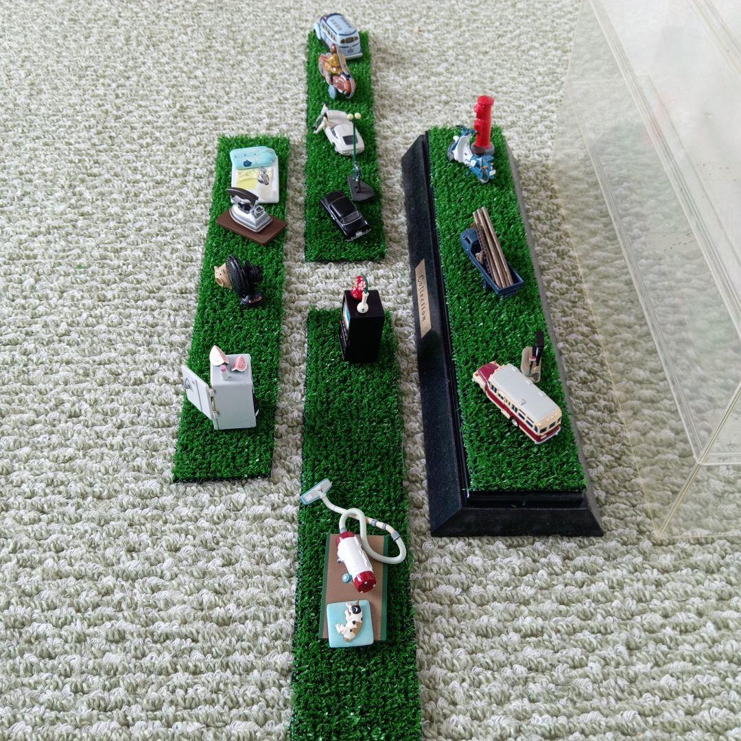 グリコ、明治製菓レトロミニチュアコレクション 12点セット　ディスプレイケース付