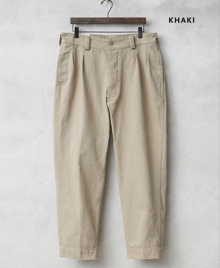 WAIPER.inc M-52 ヴィンテージツータックチノトラウザー カーキ35