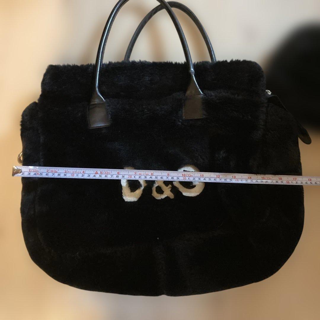 D&G ブラックファーバッグ ポーチ付き