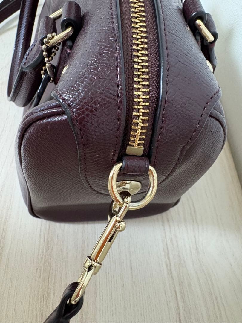 Coach バーガンディ ハンドバッグ ショルダーバッグ