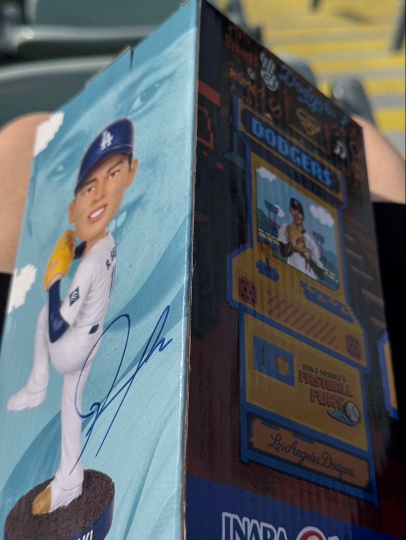 【ドジャースタジアム限定】8/4 限定 佐々木朗希　記念 ボブルヘッド