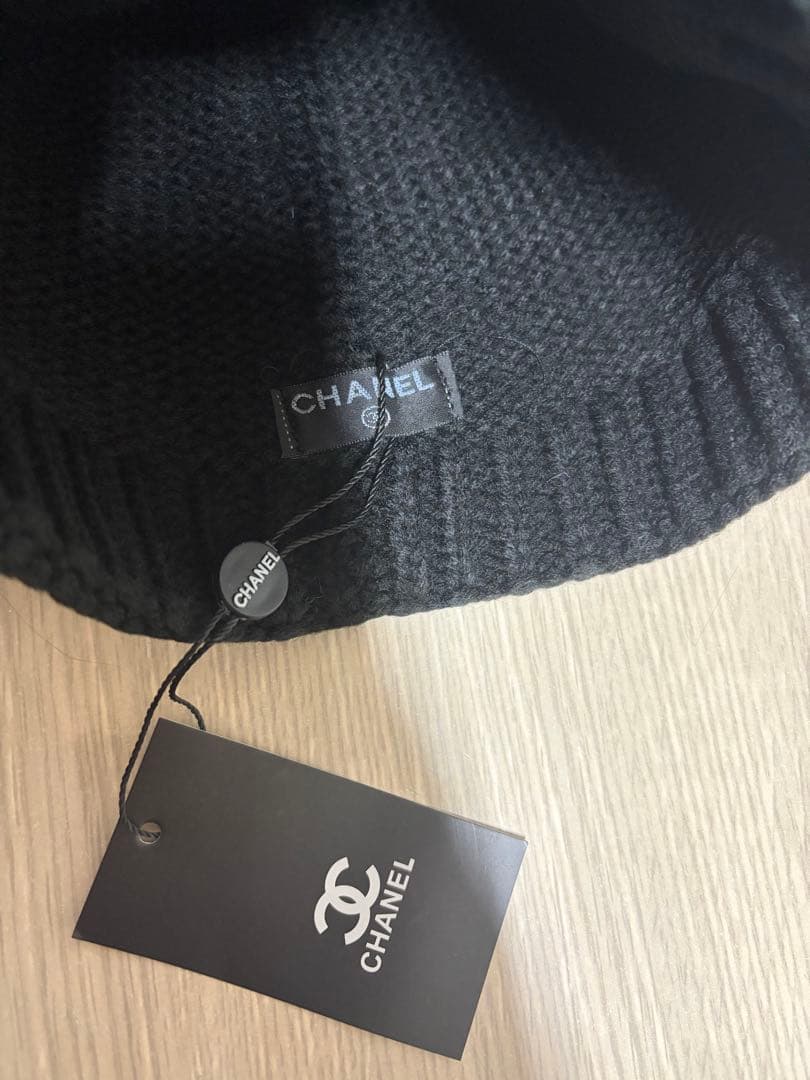 CHANEL ブラックニット帽