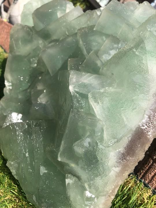 天然石 フローライト原石 台座付き