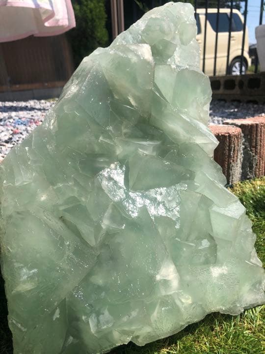 天然石 フローライト原石 台座付き