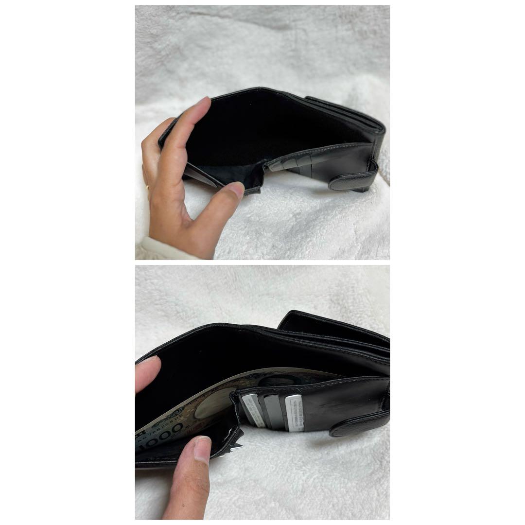 シャネルCHANEL 二つ折り財布　キャビアスキン　ゴールド金具　ココマーク