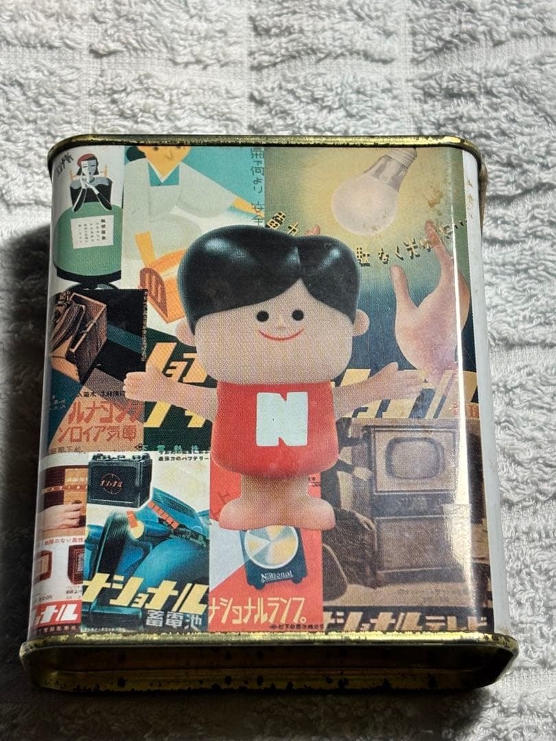 【ナショナル坊や】レトロ広告デザインキャラクター ドロップ缶
