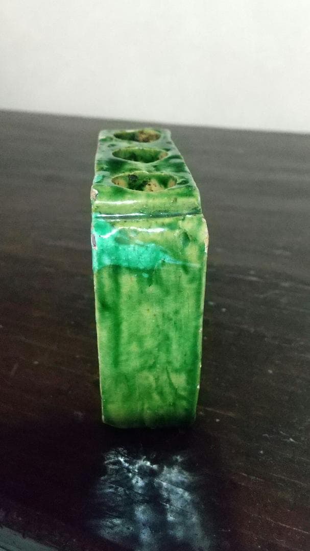 交趾釉　三彩　筆立・筆架　中国　文房　骨董