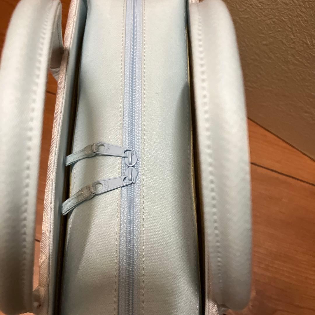 和装用バッグ 花柄ホワイト×水色