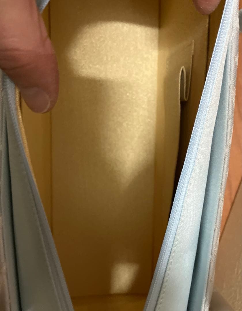 和装用バッグ 花柄ホワイト×水色