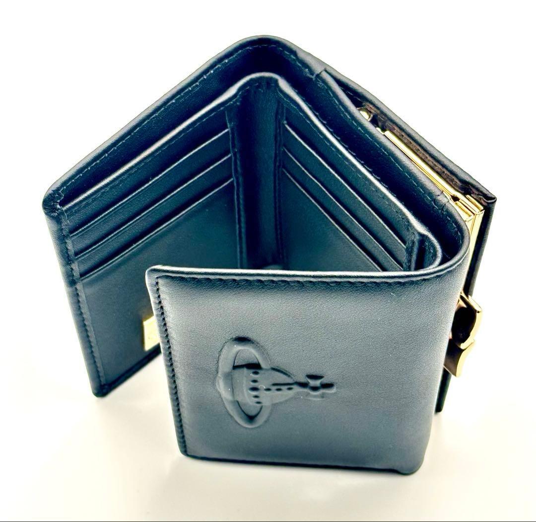 【新品✦人気】Vivienne Westwood 三つ折り財布 黒 ブラック