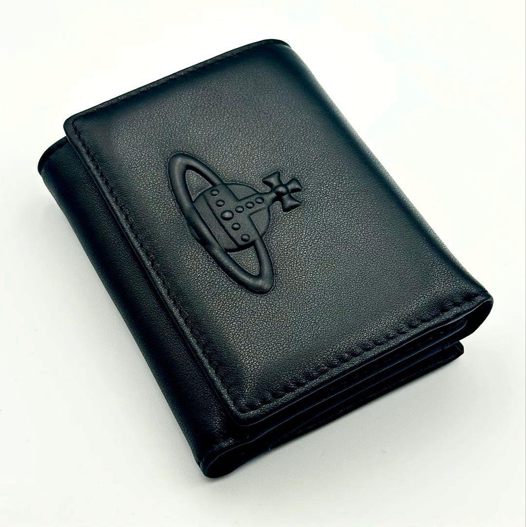 【新品✦人気】Vivienne Westwood 三つ折り財布 黒 ブラック