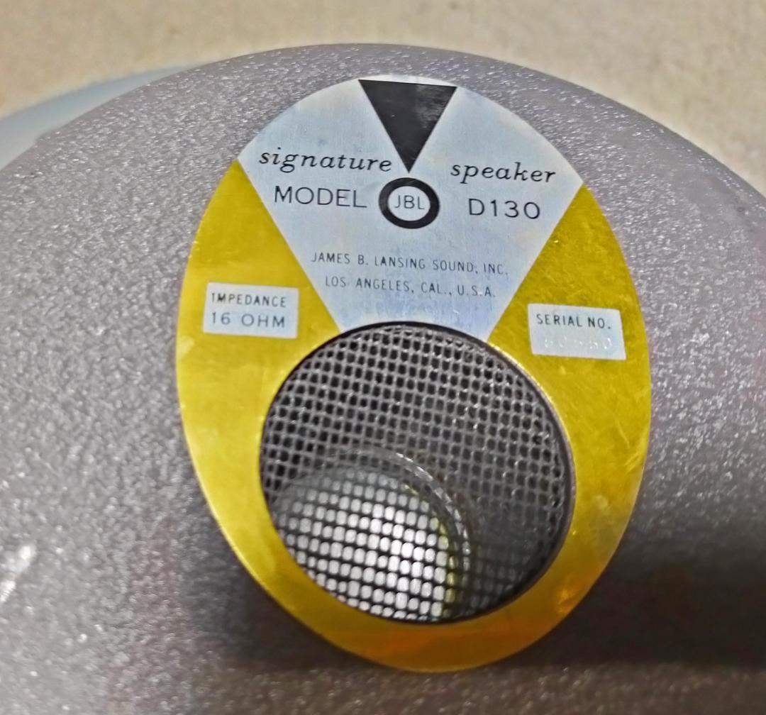 JBL D130　16Ω　38cmフルレンジ　ペア　フィクスドエッジ　英文取説付