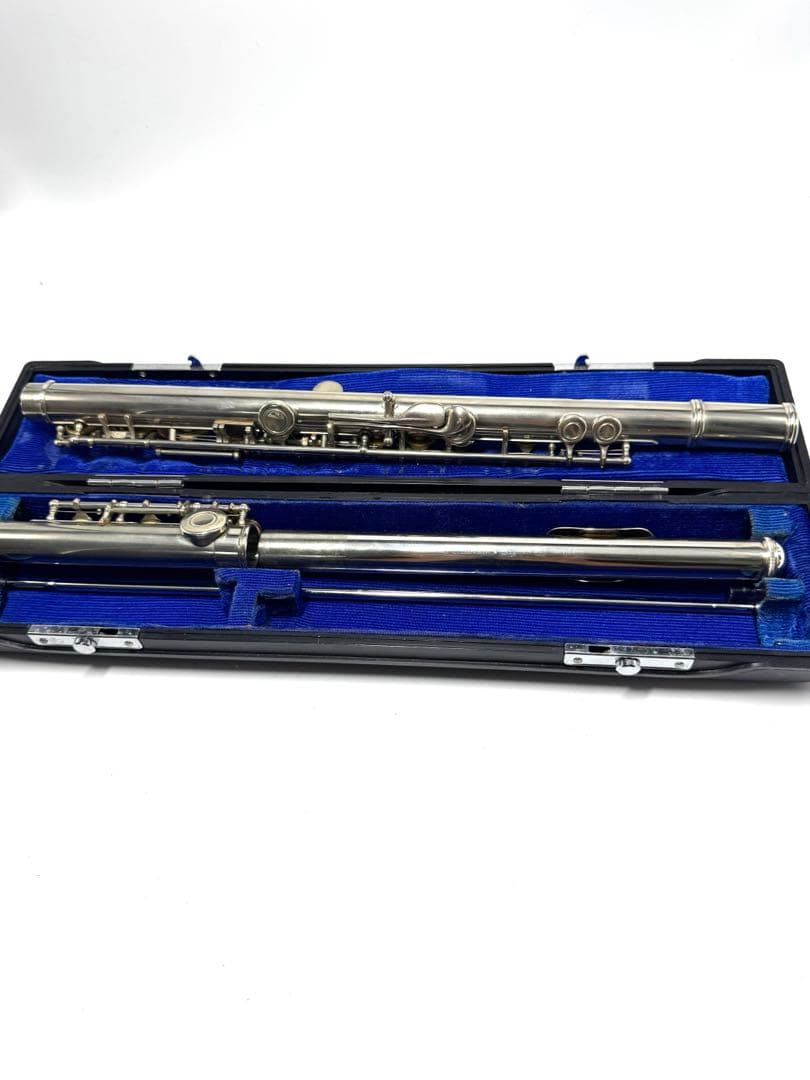や*ん様 銀製 フルート本体 青色ケース付き