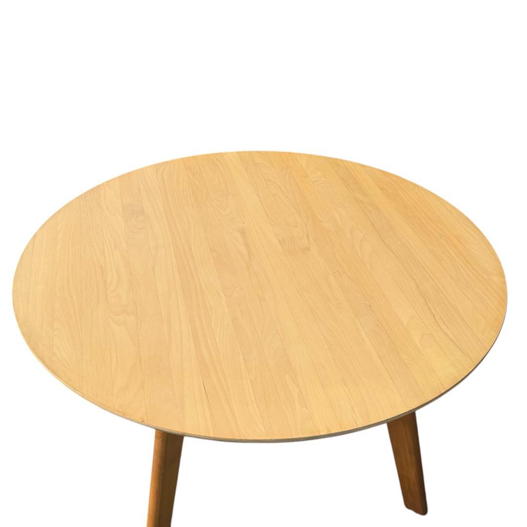 HR826 柏木工 ダイニングテーブル 古い丸テーブル　ラウンドテーブル