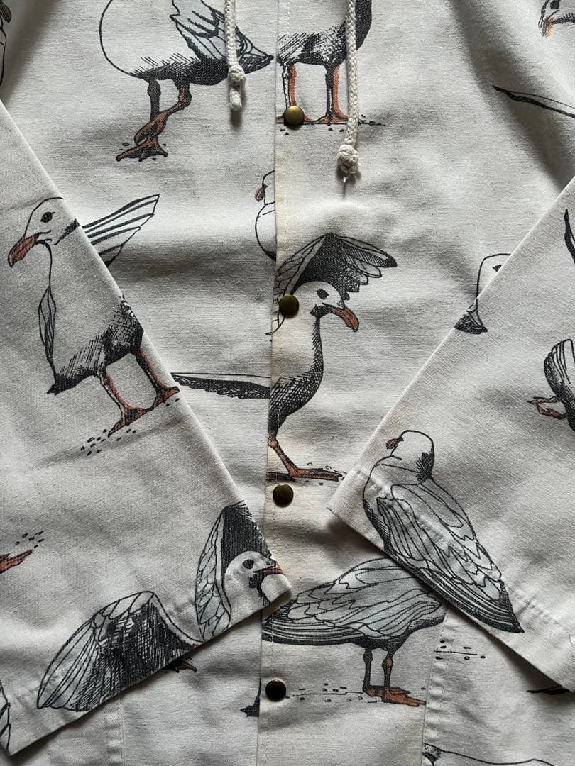 80s 90s Michigan rag ミシガンラグ 鳥 総柄 usa製