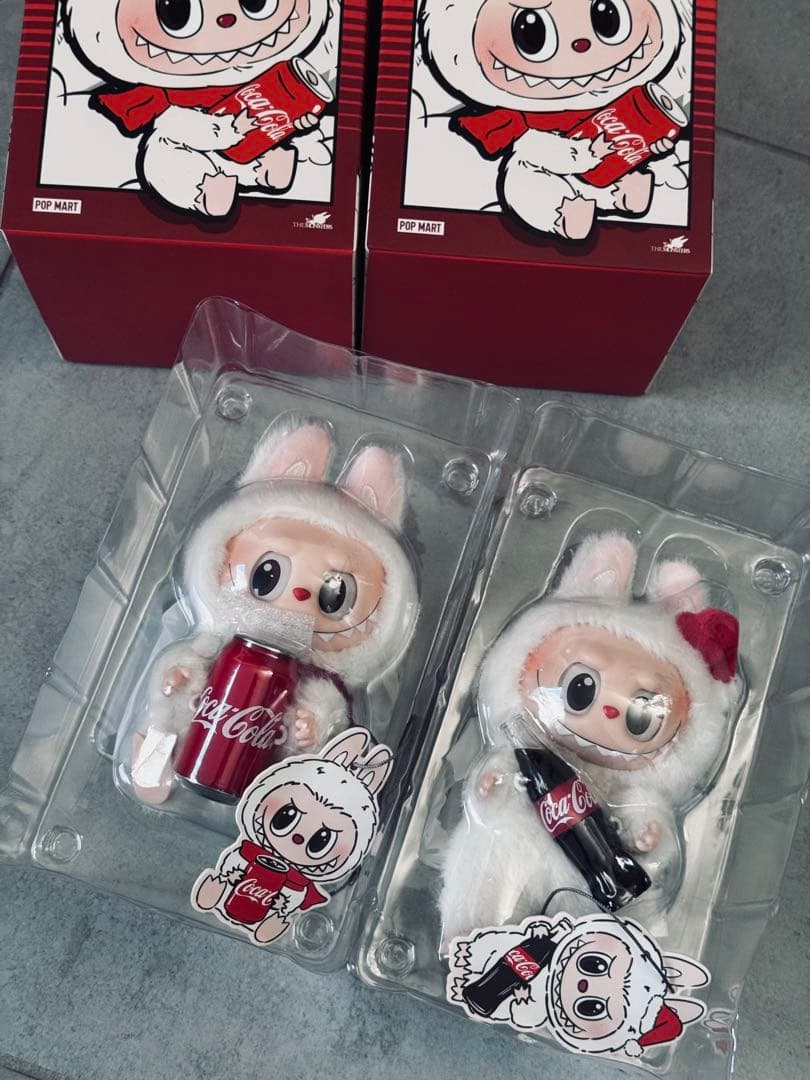新品　ポップマート　コカ・コーラ ぬいぐるみ 2体セット　ラブブ