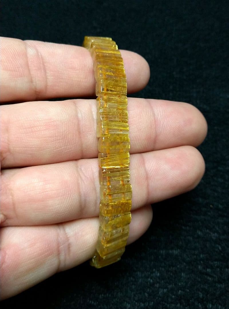 専用【極上,美品】ゴールドタイチンルチルクォーツ《バングル》ブレスレット　希少