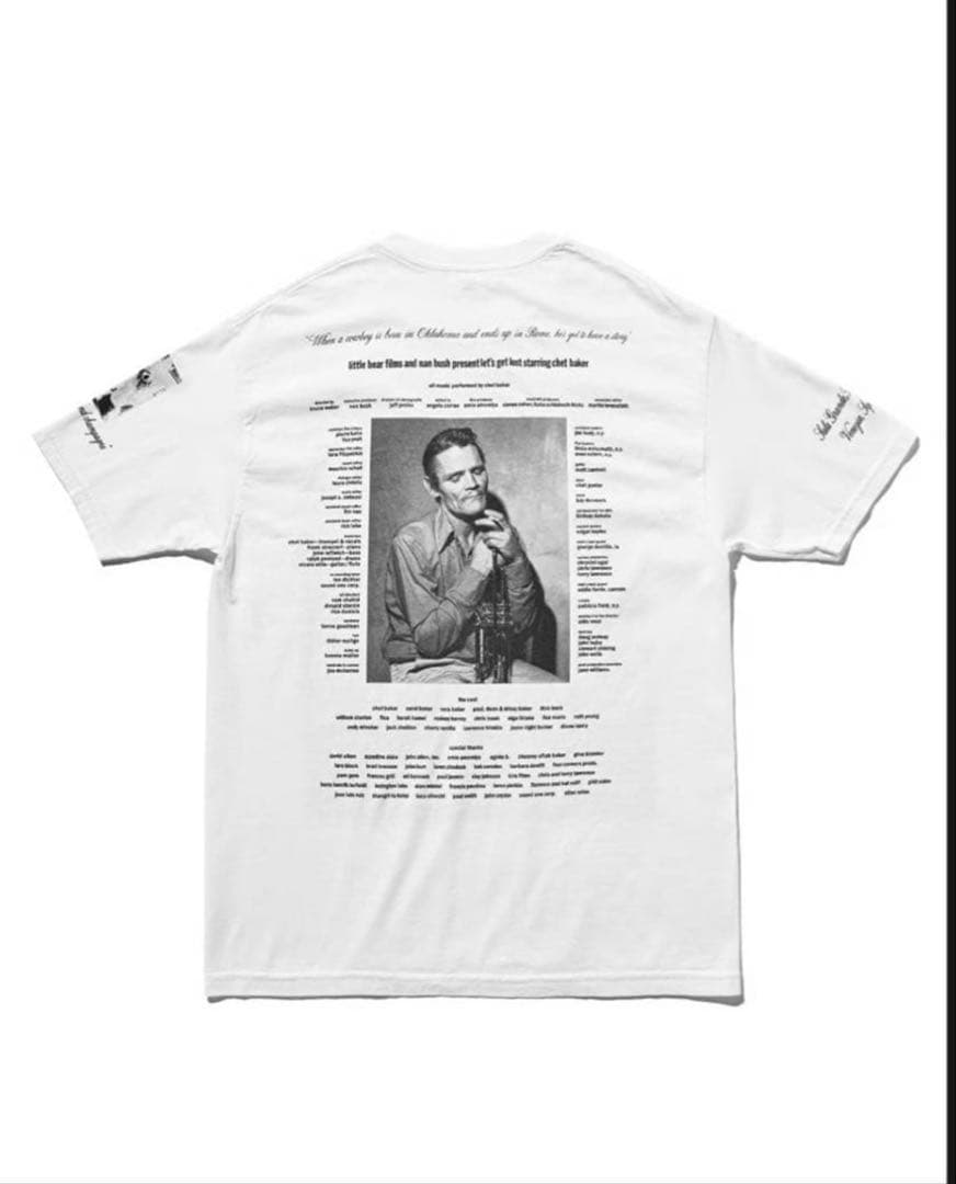 Chet Baker Let's Get Lost Tシャツ M ホワイト