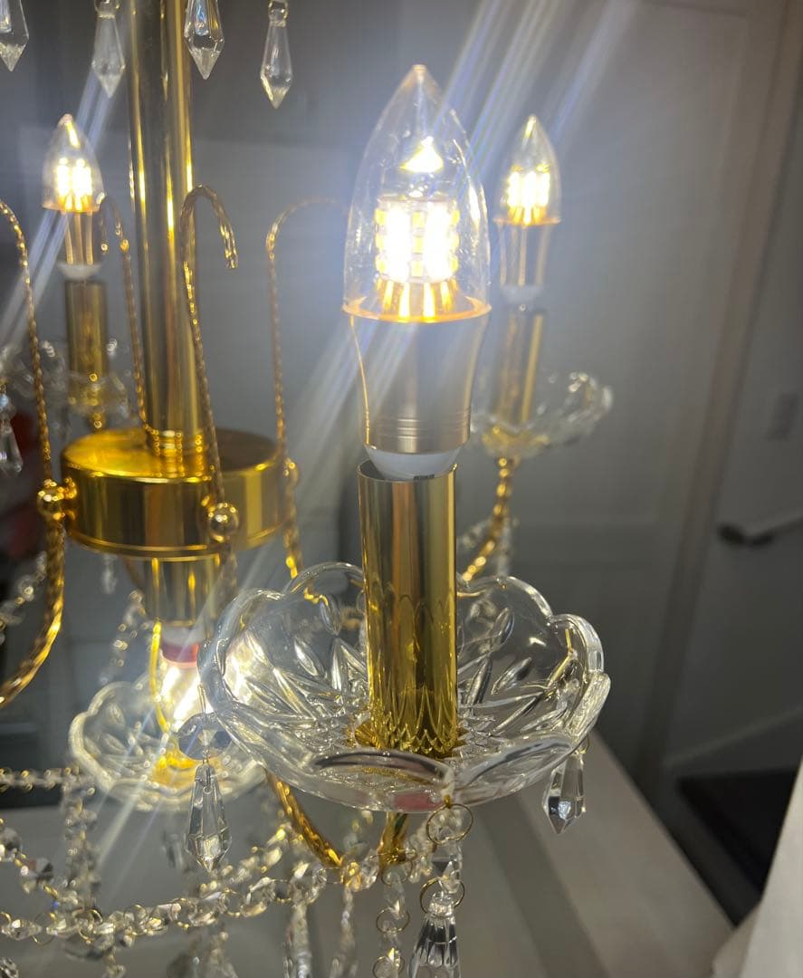 l*h様 クリスタルゴールドシャンデリア 5灯