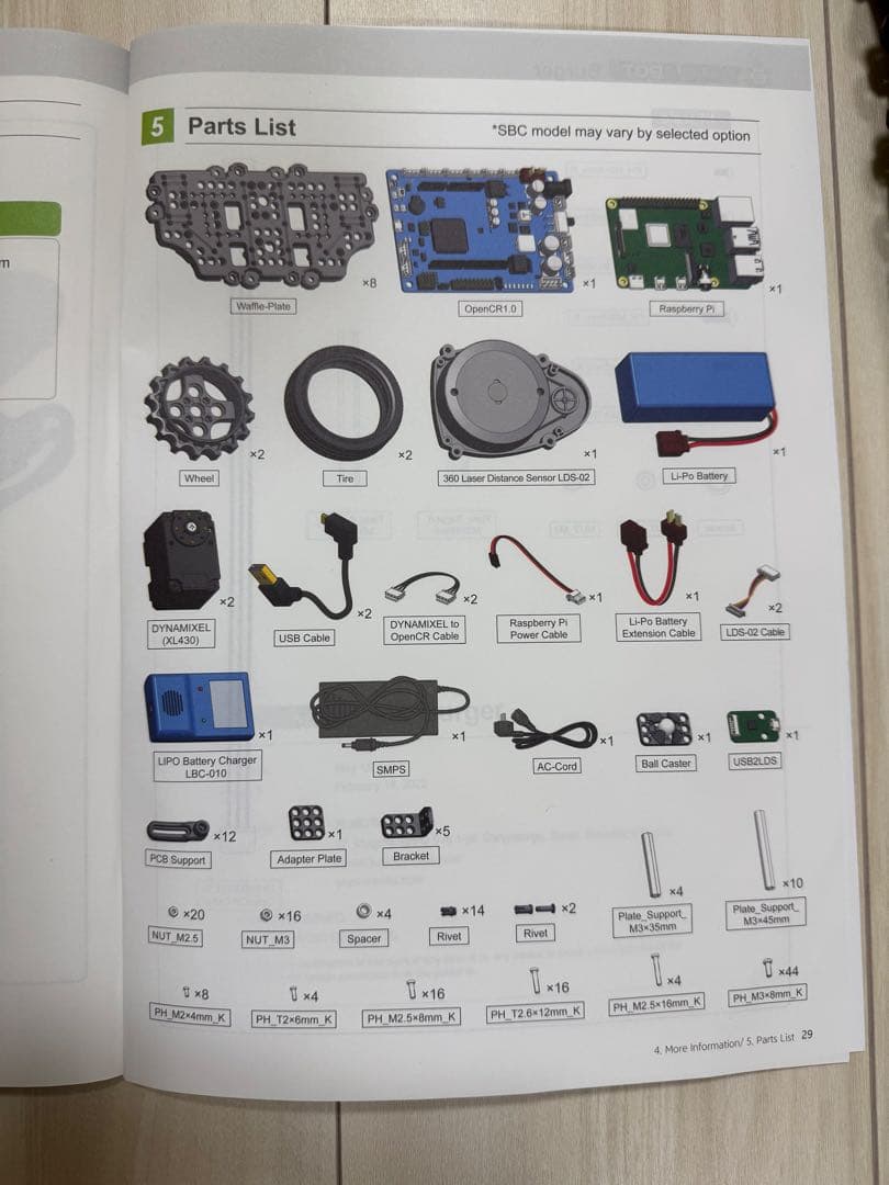 ROBOTIS TurtleBot3 ロボット組み立てキット