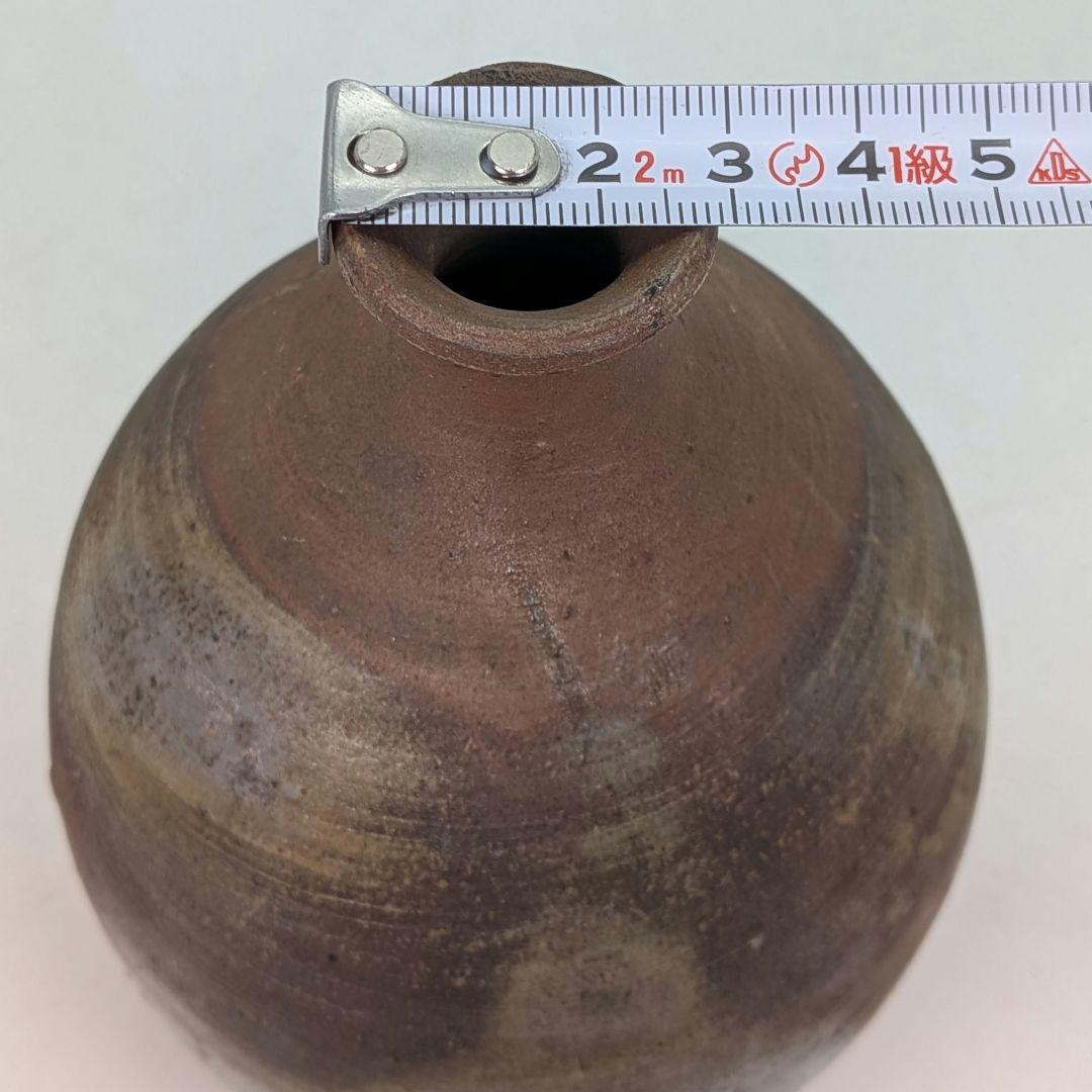 岡山県重要無形文化財 四代松田華山 備前焼 徳利 共箱共布栞 とっくり 酒器