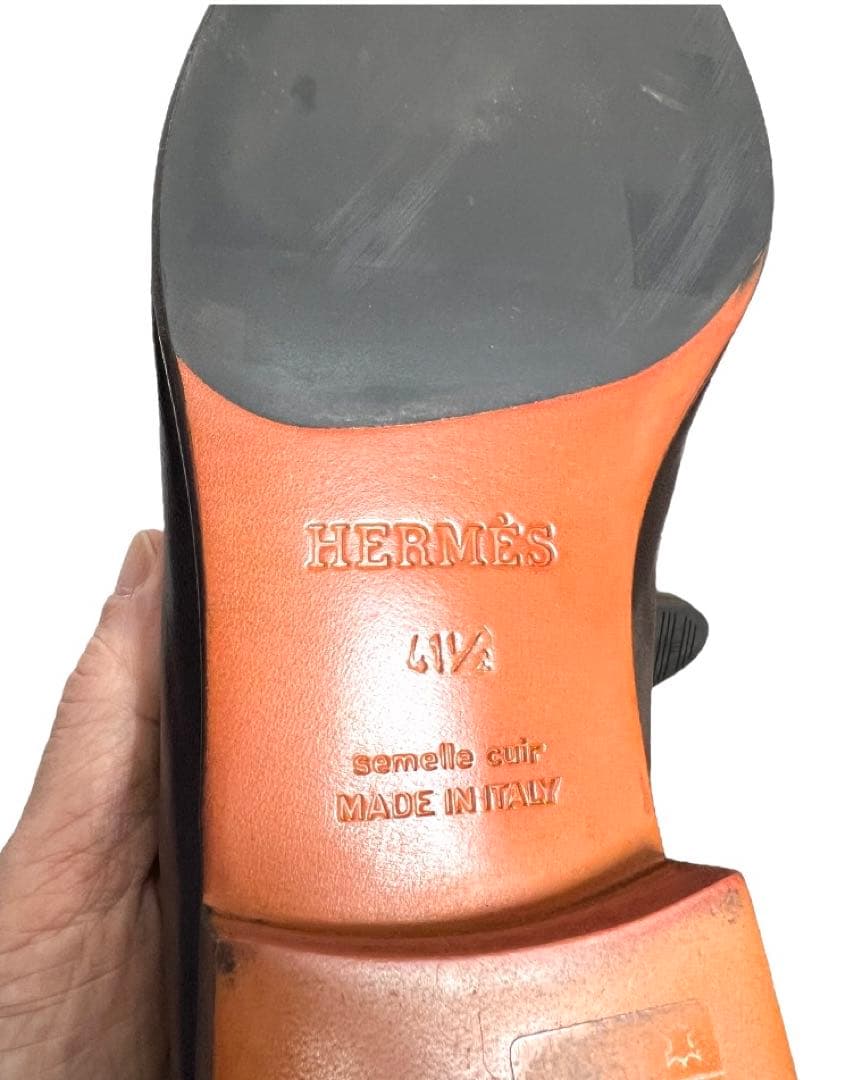 未使用　エルメス モカシン パリ　ブラウン サイズ41 1\2 伝統の定番モデル