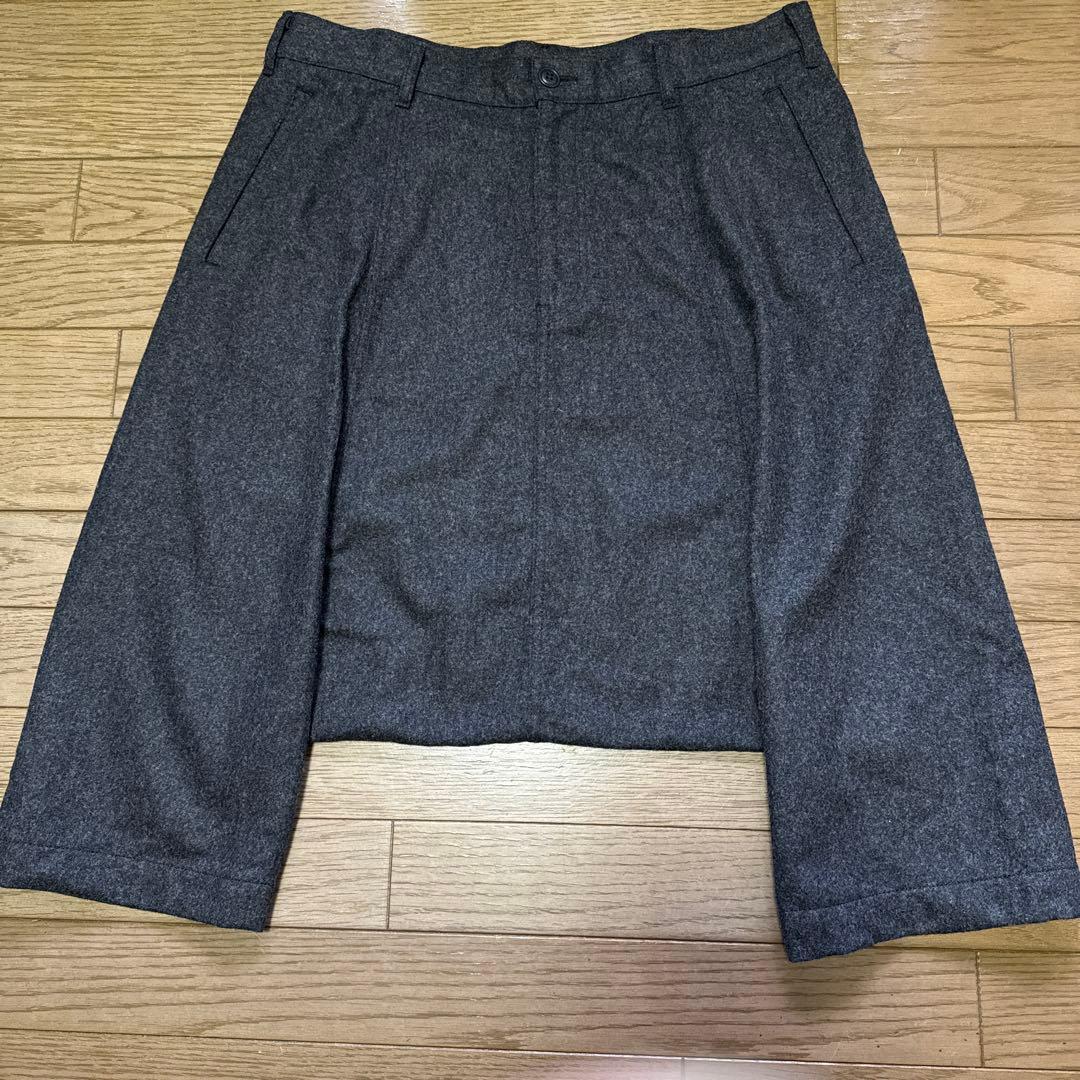 COMME des GARCONS ウールサルエルパンツ グレー Lサイズ