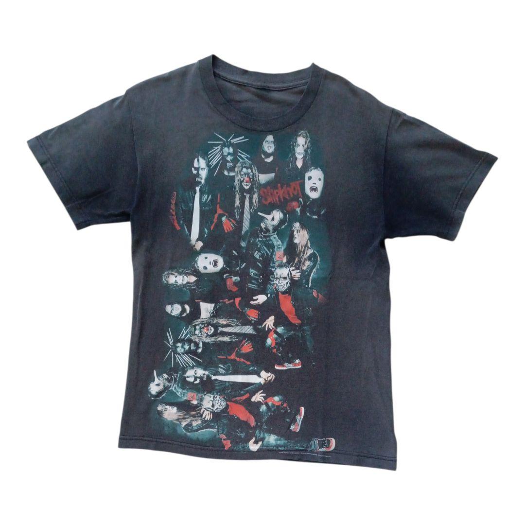 2010年製 スリップノット バンドメンバー グラフィック フェード Tシャツ