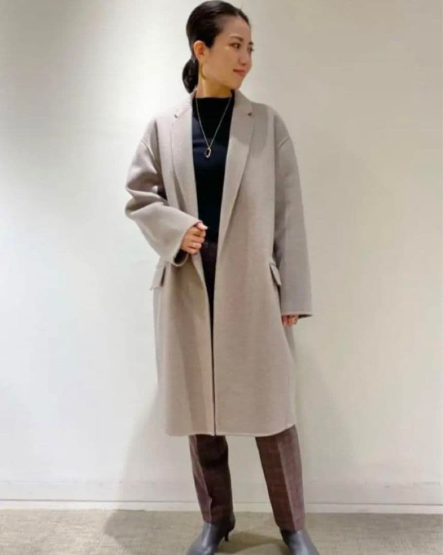 美品 GALERIE VIE ウールダブルフェイス チェスターコート