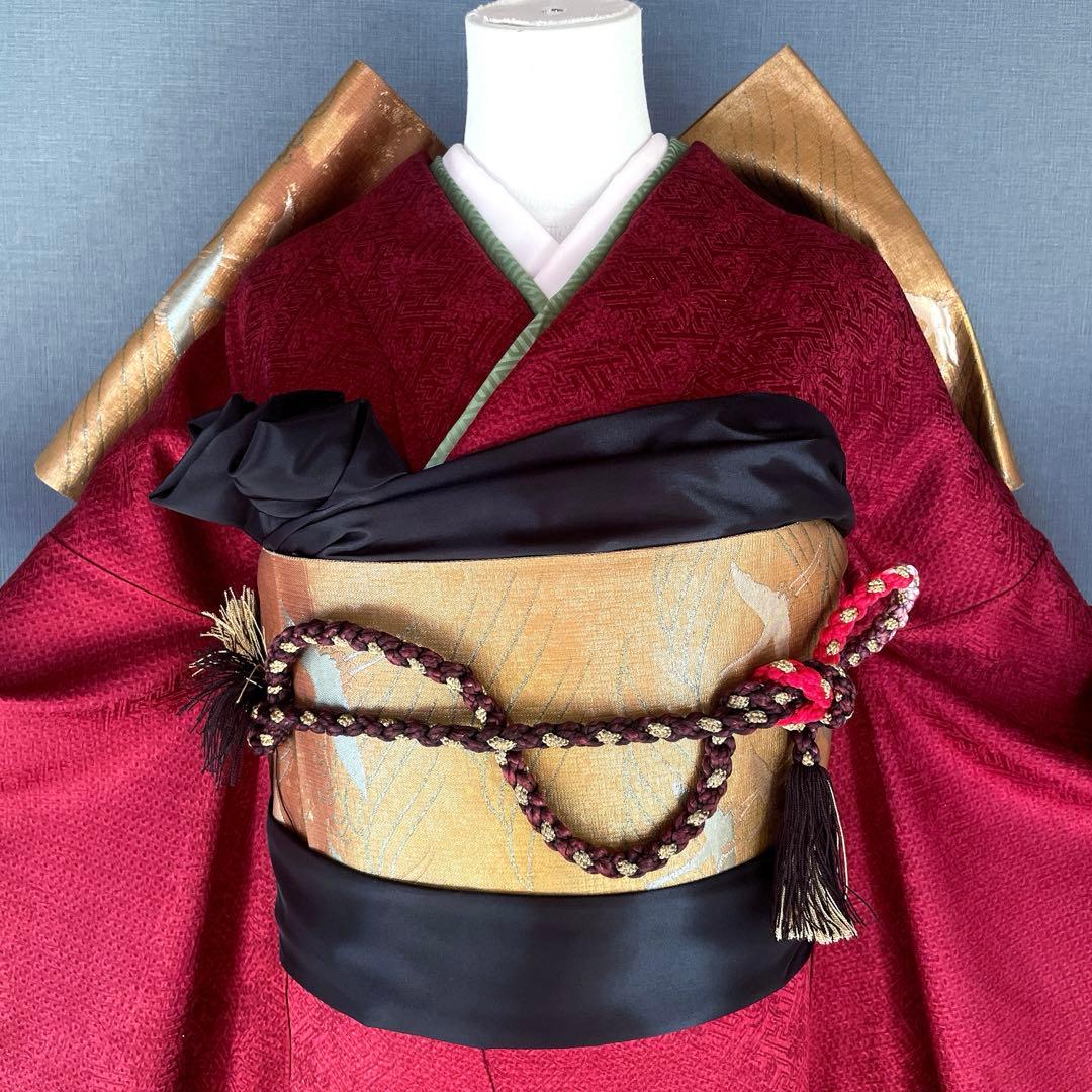 振袖フルセット　高身長　総絞り　金刺繍　成人式振袖　振袖　裄丈70