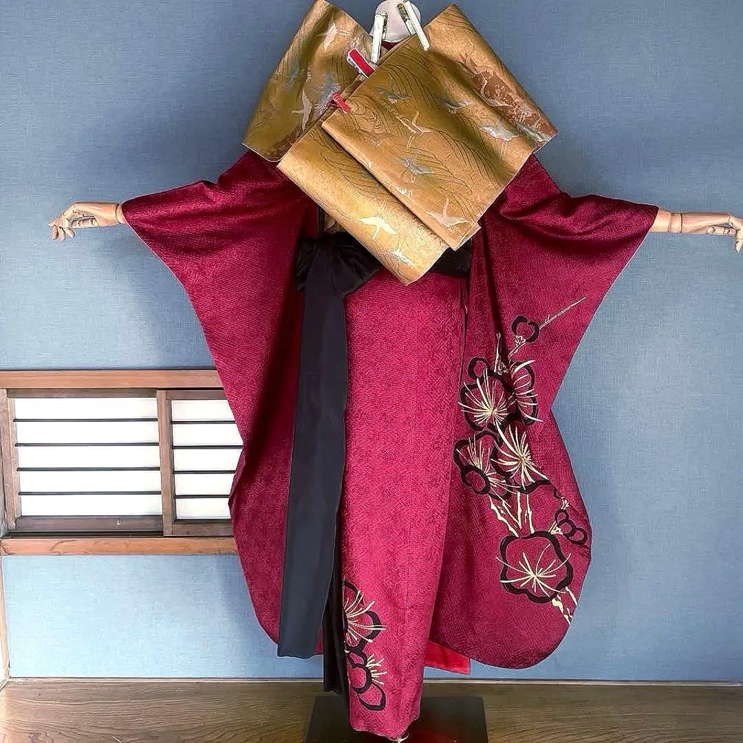 振袖フルセット　高身長　総絞り　金刺繍　成人式振袖　振袖　裄丈70