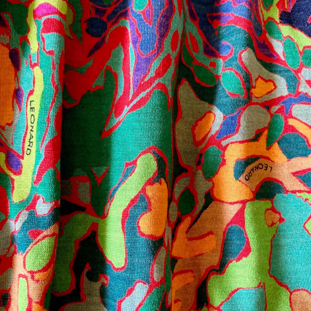 レオナール　膝丈スカート　ウール　シルクウール