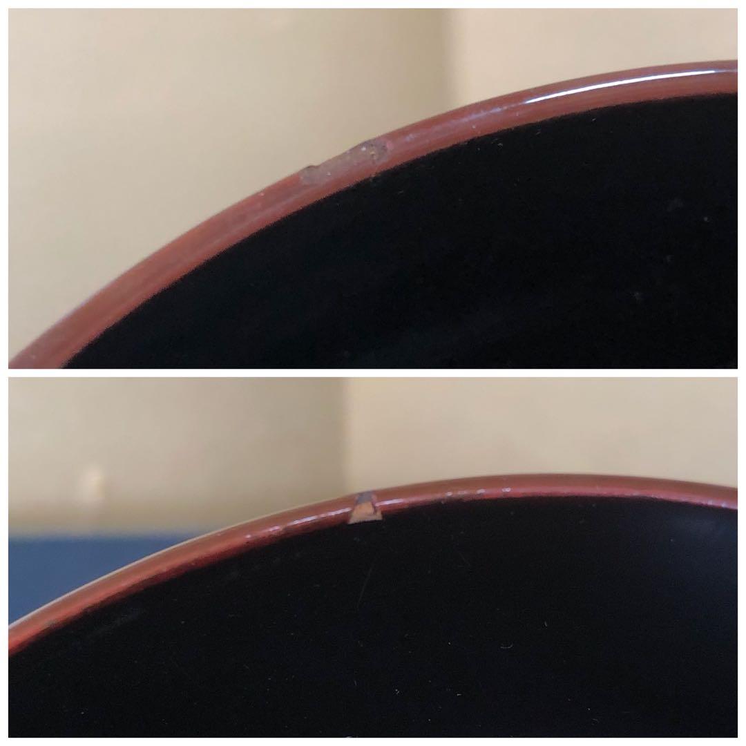 《R》懐石 絵変り鳥蒔絵 雑煮椀10客 木製漆器 木箱　260109き2