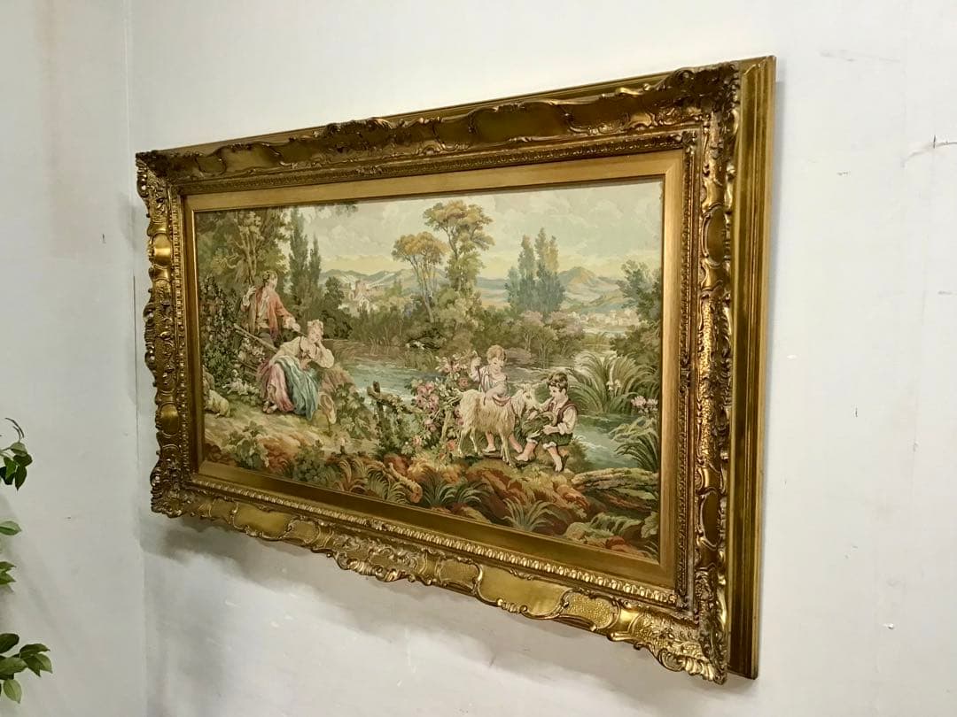 Yuta☆管347☆イタリア製☆アンティーク☆ゴブラン織☆超大型☆絵画