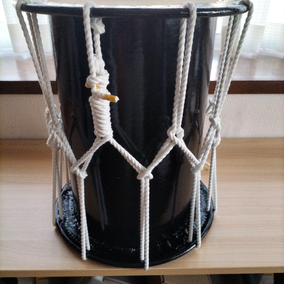 「なお様ご依頼商品」担ぎ太鼓　締太鼓　和太鼓 　天然皮革　ストラップ付中古品⑧