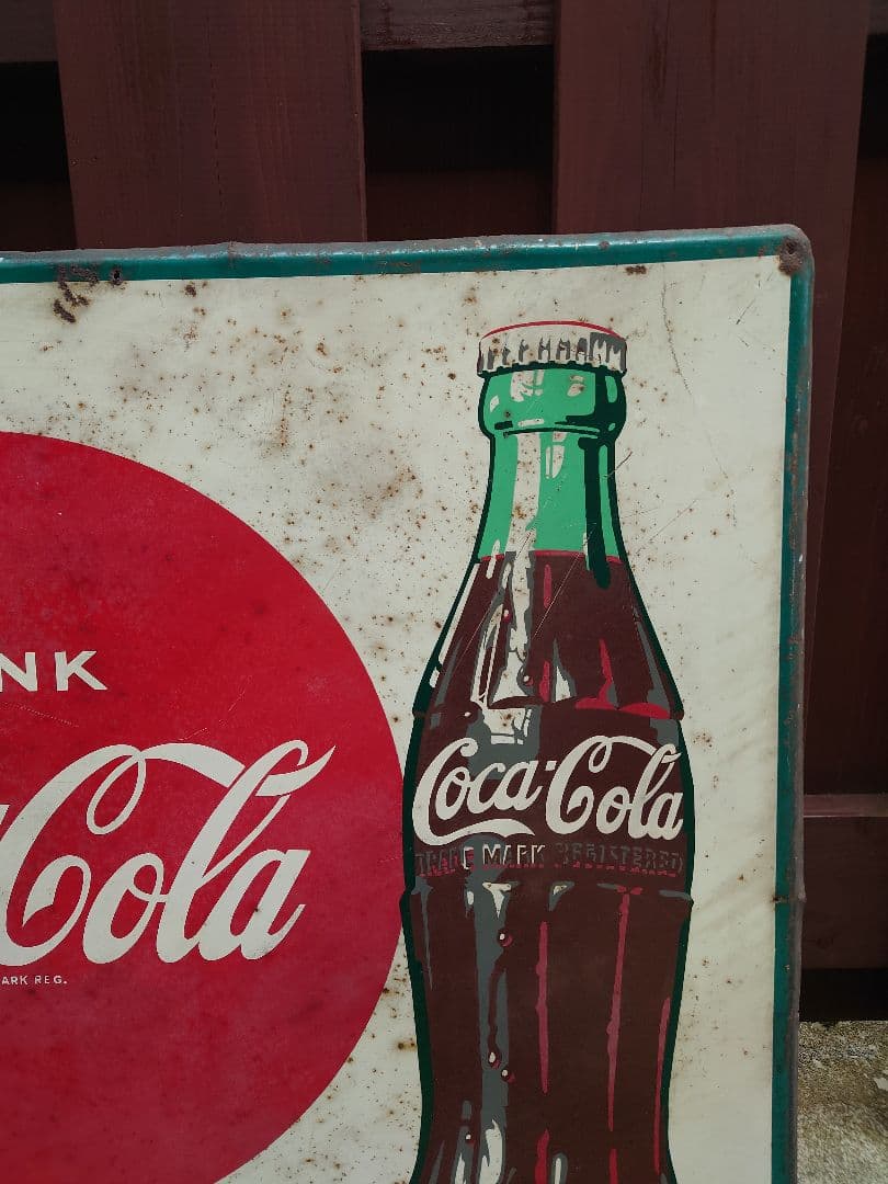 コカ コーラ ホーロー 看板 昭和 レトロ 当時物 ビンテージ レア 雑貨