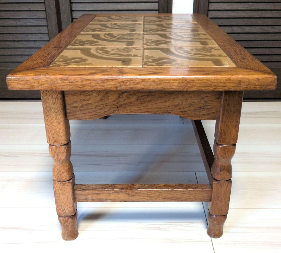 ルーマニア製　オールドビンテージ　ネストテーブル タイルトップ ヨーロピアン